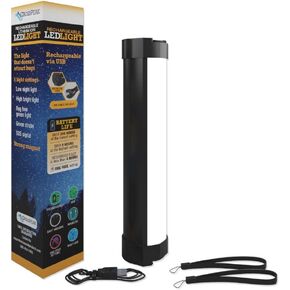CrossPeak Magnetic LED Work Light Rechargeable Flashlight Portable 5 Adjustable Modes with Green Mosquito Bug Camp Lantern for Outdoor Camping Walking Emergency Automotive & Indoor Reading Activity