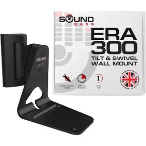 ERA300 Wall Mount Bracket, Tilt and Swivel, Black, Twin (2pcs), Compatible with Sonos ERA 300, Effortless Installation, Includes Mounting Kit, Double, Pair