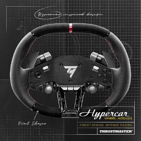 Thrustmaster Hyper Car Wheel Add-On, Ergonomic and wrapped with Leather and Alcantara, Works with Thrustmaster's T818 and T598 ecosystem bases - Compatible on PS5, PS4 and PC