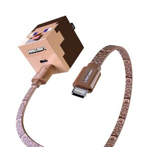 LIQUIPEL Powertek Minecraft Charging Bundle USB-A to Lightning (MFi Certified) and Wall Charger (Creeper)