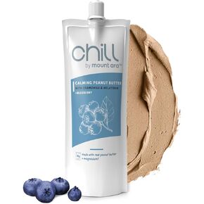 Calming Peanut Butter for Dogs – Dog Calming Peanut Butter with Chamomile, Melatonin, Magnesium and Blueberry, Helps Reduce Anxiety in Dogs, 8 Ounces