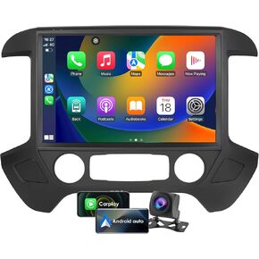 Android 14.0 Radio for Chevrolet Silverado GMC Sierra 2014-2019 Stereo with Control knob Head Unit 13-Inch HD Touch Screen with Android Auto CarPlay 5G WiFi GPS Navigation DSP Backup AHD Camera