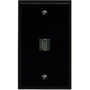 RiteAV HDMI Wall Plate 1 Port - Flat [Black/Black]