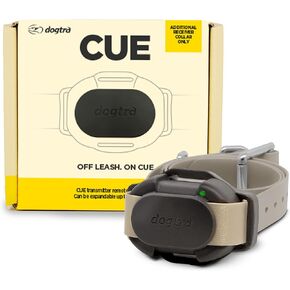 CUE Add On Black Ecollar with Safety Level Lock Boost Vibration Waterproof Rechargeable for Small Medium Large Dogs Dog Training Collar by Dogtra