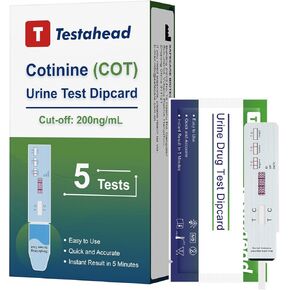 12 Pack- Nicotine Testing Kit at Home: Cotinine/Tobacco/Nicotine Urine Test Rapid Continine Testing Detection Kit - Instant & Accurate & Easy to Use