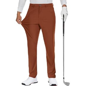 JWM Men's Golf Dress Pant Stretch - 30"/32" Work Casual Athletic Pants Tapered Leg Quick Dry Lightweight with 5 Pockets UPF50