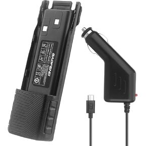 BAOFENG UV-82 Battery,Upgrade 3800mAh High Capacity Extended BL-8 Battery with Type-C Charger for BAOFENG UV-82 UV-82L UV-82C UV-89 GMRS Series Two-Way Radio (2Pack)