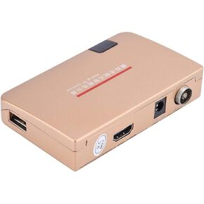 RF to HDMI Converter, 100 to 240V All Standard Analog TV Receiver Adapter with Remote Control (US Plug)