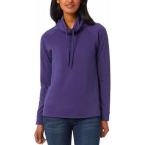 32 Degrees Women's Funnel Neck Long Sleeve Top, Green Charcoal, Large