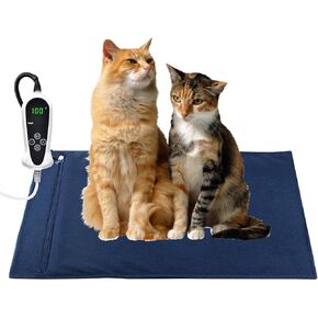 Pet cat and dog heating pad 25W, size S: 14*17.5 ",waterproof, constant temperature heating and fixed time heating, intelligent power off, with anti-chewing thread and soft washable wool coat.