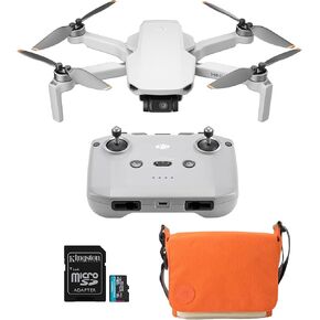 طائرة بدون طيار DJI Mini 4K مع كاميرا 4K UHD مع بطاقة ذاكرة MicroSDXC سعة 128 جيجابايت وحزمة حقيبة الطائرة بدون طيار in Kuwait
