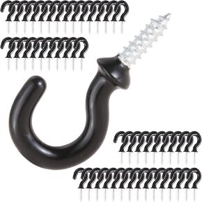 Mgoodoo 20PCS Cup Hooks Screw in, 2.9 inch White Ceiling Hook Heavy Duty for Hanging Plants Mugs, Wind Chime, Utensils, Outdoor String Lights in Kuwait