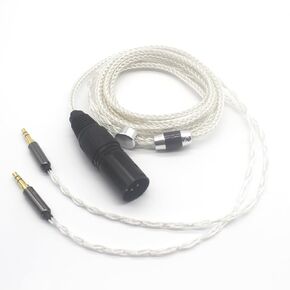 Youkamoo 4 Pin XLR Balanced Silver Plated Braided Replacement Upgrade Cable Compatible with Fidelio X3 A800 Headphones