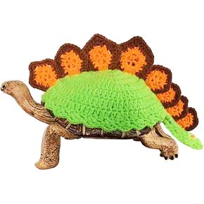 Sweater for Turtle - Small Animal Sweater Warm Winter Knitted Handmade Sweater Apparel Accessory Halloween Party Cosplay Costume Photo Shoot for Pet Tortoise Turtle (M,Dinosaur)