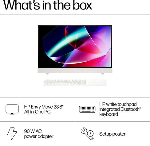 HP 27" All-in-One Touchscreen Desktop - with Microsoft Office Lifetime License, Intel 12-Core Ultra 7 155U CPU, 64GB DDR5 RAM, 4TB SSD, Three-Sided Micro-Edge Display, WiFi 6, HD Webcam, Win11 Pro in Saudi Arabia
