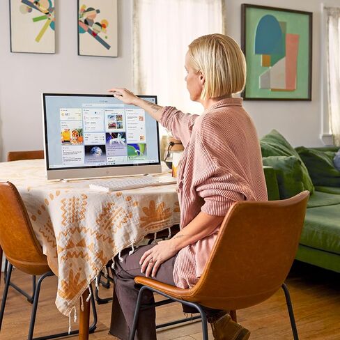 HP 27" All-in-One Touchscreen Desktop - with Microsoft Office Lifetime License, Intel 12-Core Ultra 7 155U CPU, 64GB DDR5 RAM, 4TB SSD, Three-Sided Micro-Edge Display, WiFi 6, HD Webcam, Win11 Pro in Saudi Arabia