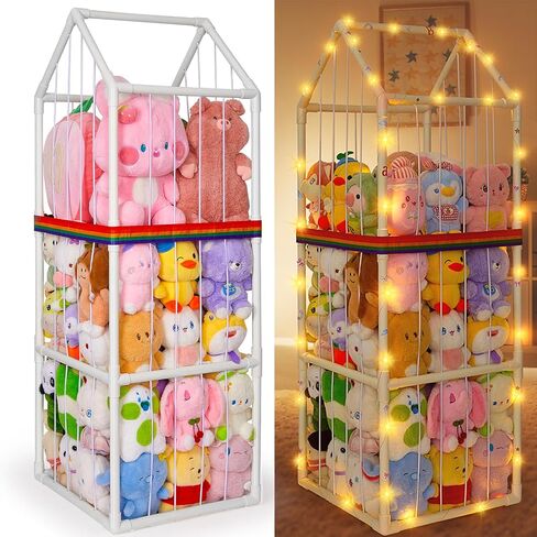 Unicorn Castle Plushies Toy Storage Organizer PVC Stuffed Animals Holder Kids Playroom Nursery Shelf in Saudi Arabia
