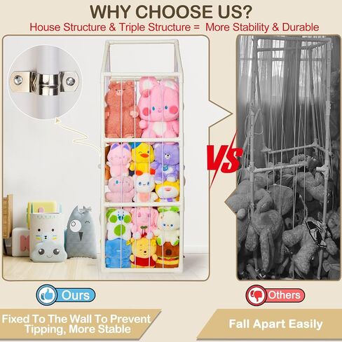 Unicorn Castle Plushies Toy Storage Organizer PVC Stuffed Animals Holder Kids Playroom Nursery Shelf in Saudi Arabia