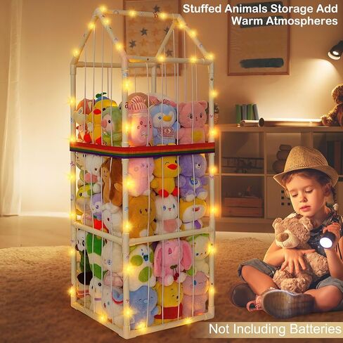 Unicorn Castle Plushies Toy Storage Organizer PVC Stuffed Animals Holder Kids Playroom Nursery Shelf in Saudi Arabia