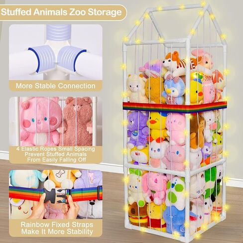 Unicorn Castle Plushies Toy Storage Organizer PVC Stuffed Animals Holder Kids Playroom Nursery Shelf in Saudi Arabia