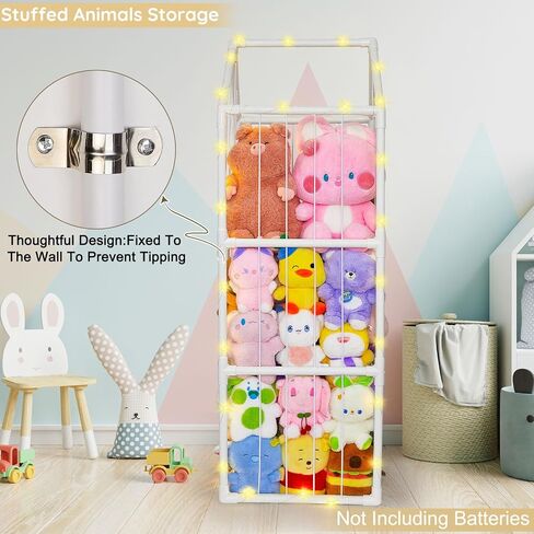 Unicorn Castle Plushies Toy Storage Organizer PVC Stuffed Animals Holder Kids Playroom Nursery Shelf in Saudi Arabia