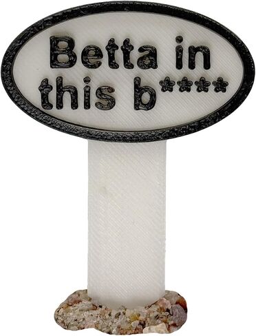 CTWPets Aquarium Betta Sign Funny, Sinking Fish Tank Decor, Betta Fish (Green, No Fins No Entry) in Saudi Arabia