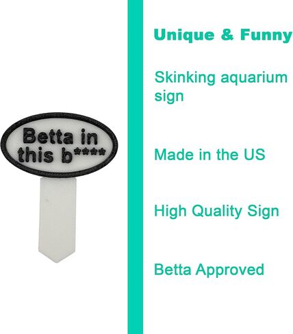 CTWPets Aquarium Betta Sign Funny, Sinking Fish Tank Decor, Betta Fish (Green, No Fins No Entry) in Saudi Arabia