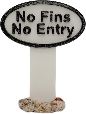 CTWPets Aquarium Betta Sign Funny, Sinking Fish Tank Decor, Betta Fish (Green, No Fins No Entry) in Saudi Arabia