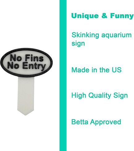 CTWPets Aquarium Betta Sign Funny, Sinking Fish Tank Decor, Betta Fish (Green, No Fins No Entry) in Saudi Arabia