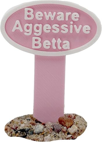 CTWPets Aquarium Betta Sign Funny, Sinking Fish Tank Decor, Betta Fish (Green, No Fins No Entry) in Saudi Arabia