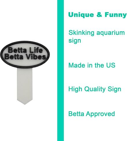 CTWPets Aquarium Betta Sign Funny, Sinking Fish Tank Decor, Betta Fish (Green, No Fins No Entry) in Saudi Arabia