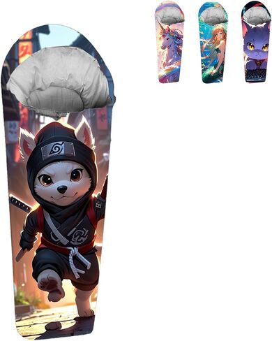 Wonder Team 32F-59F Youth and Kids Sleeping Bag | Indoor/Outdoor Boys and Girls Sleeping Bag | Mummy Style, Lightweight Sleeping Bag for Kids in Kuwait