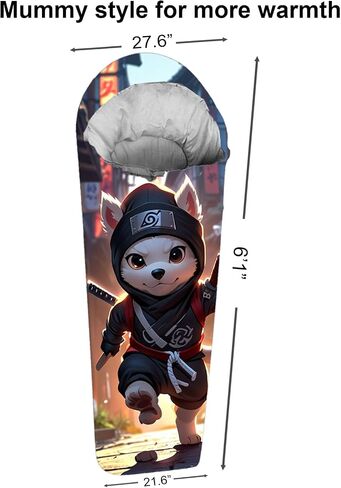 Wonder Team 32F-59F Youth and Kids Sleeping Bag | Indoor/Outdoor Boys and Girls Sleeping Bag | Mummy Style, Lightweight Sleeping Bag for Kids in Kuwait