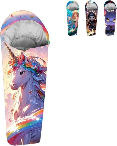 Wonder Team 32F-59F Youth and Kids Sleeping Bag | Indoor/Outdoor Boys and Girls Sleeping Bag | Mummy Style, Lightweight Sleeping Bag for Kids in Kuwait