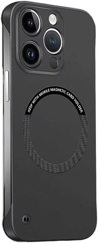 Casechics Compatible with iPhone Case,Frameless Slim Fit Design Ultra-Thin,Compatible with Magsafe & Wireless Charging,Hard Magnetic Shockproof Cover Phone Case (Orange,iPhone 15 Pro) in Saudi Arabia
