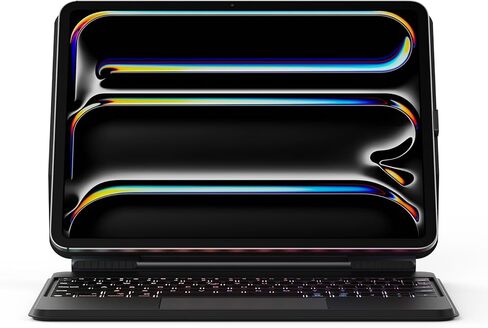 حافظة لوحة مفاتيح لجهاز iPad Pro 13 بوصة (M4)، لا تتطلب بلوتوث أو شحن، تصميم توصيل تلقائي، تجربة كتابة رائعة، لوحة تتبع مدمجة، صف الوظائف، إضاءة خلفية متوافقة مع iPad Pro 13 in Kuwait