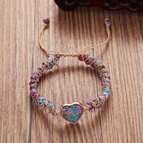 For Granddaughter - For You Are Always In Mine Beads Bracelet, Double Layer Natural Stone Beaded Wrap Infinity Heart Charm Gift Jewelry in Kuwait