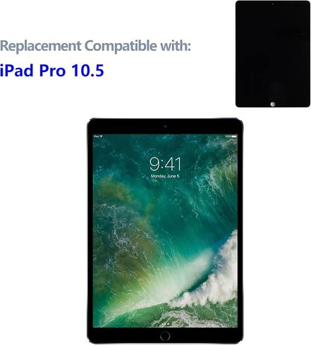 شاشة OLED LCD متوافقة مع iPad Pro [10.5 بوصة] أسود A1701، A1709، A1852 استبدال مجموعة محول الأرقام لشاشة اللمس + أدوات in Saudi Arabia