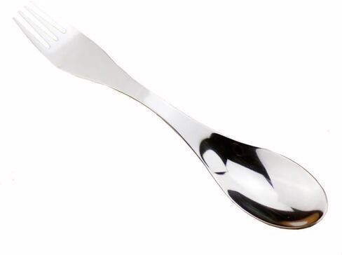 2 in 1 Stainless Steel Spork, Rust Proof Camping Utensil, Spoon Fork Combo Flatware Heavy Duty (1) in Saudi Arabia