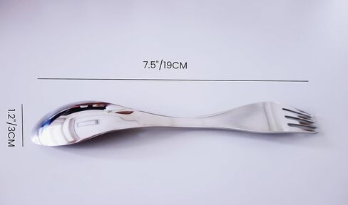 2 in 1 Stainless Steel Spork, Rust Proof Camping Utensil, Spoon Fork Combo Flatware Heavy Duty (1) in Saudi Arabia