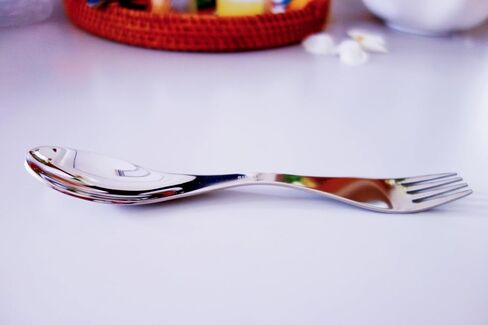2 in 1 Stainless Steel Spork, Rust Proof Camping Utensil, Spoon Fork Combo Flatware Heavy Duty (1) in Saudi Arabia