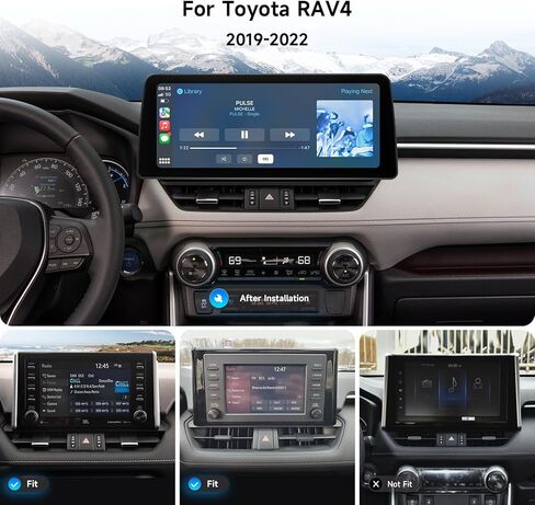 ستيريو سيارة Dasaita Android 13 لسيارة Toyota RAV4 2019 2020 2021 2022 مع Carplay اللاسلكي وAndroid Auto، وحدة رأس شاشة تعمل باللمس 12.3 بوصة، راديو GPS، 8G RAM 256G ROM، بلوتوث 5.0، 5G WiFi، 4G LTE in Kuwait