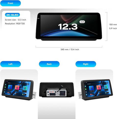ستيريو سيارة Dasaita Android 13 لسيارة Toyota RAV4 2019 2020 2021 2022 مع Carplay اللاسلكي وAndroid Auto، وحدة رأس شاشة تعمل باللمس 12.3 بوصة، راديو GPS، 8G RAM 256G ROM، بلوتوث 5.0، 5G WiFi، 4G LTE in Kuwait