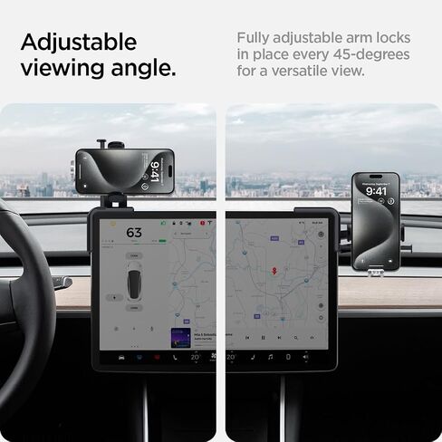 Spigen TapLock Qi2 MagSafe Charging Tesla Phone Mount for Model Y & More | For Model Y/3/S/X/Juniper - For iPhones with MagSafe & Galaxy phones with MagSafe cases & Pixel phones with Pixelsnap in Saudi Arabia