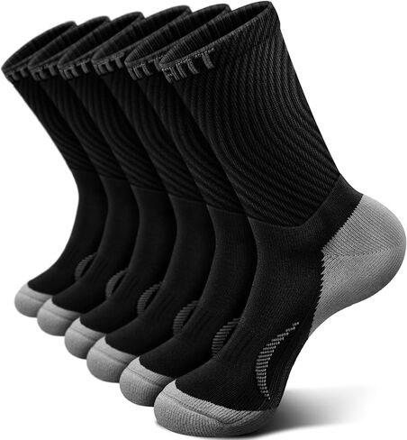 KEMISANT Men Socks, Athletic Crew Socks Compression for Men Sports Running Cushioned Footbed Arch Support in Saudi Arabia