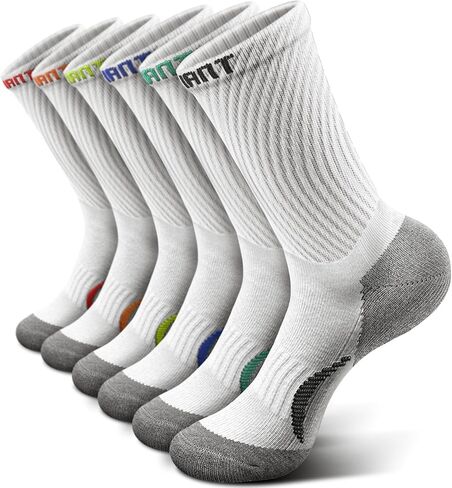 KEMISANT Men Socks, Athletic Crew Socks Compression for Men Sports Running Cushioned Footbed Arch Support in Saudi Arabia