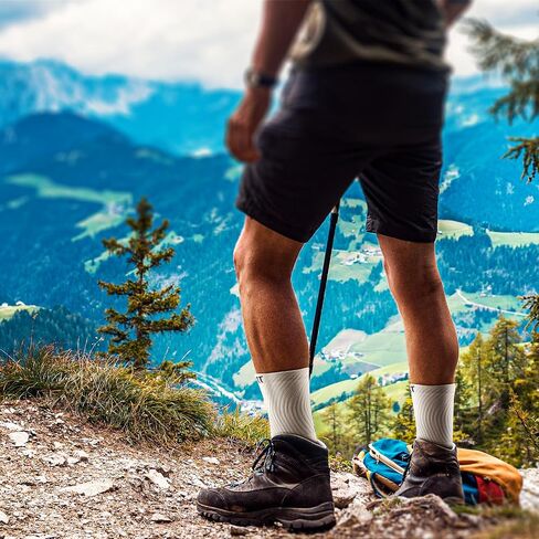 KEMISANT Men Socks, Athletic Crew Socks Compression for Men Sports Running Cushioned Footbed Arch Support in Saudi Arabia
