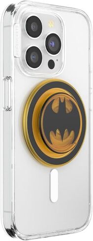PopSockets Round Phone Grip Compatible with MagSafe, Adapter Ring Included, Phone Holder, Wireless Charging Compatible, WB Batman - Bat Symbol in Saudi Arabia