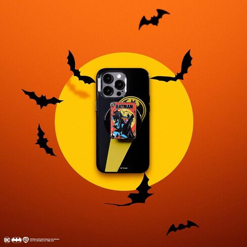 PopSockets Round Phone Grip Compatible with MagSafe, Adapter Ring Included, Phone Holder, Wireless Charging Compatible, WB Batman - Bat Symbol in Saudi Arabia