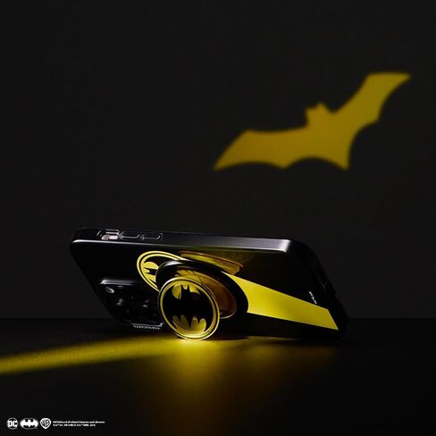 PopSockets Round Phone Grip Compatible with MagSafe, Adapter Ring Included, Phone Holder, Wireless Charging Compatible, WB Batman - Bat Symbol in Saudi Arabia